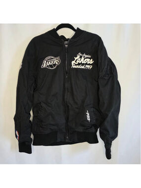 Men's PRO STANDARD Black Los Angeles Lakers Bomber Jacket XL